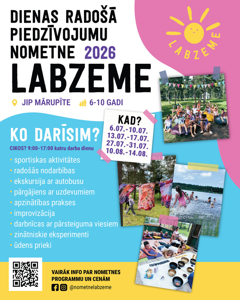 Dienas nometne bērniem Labzeme 2026